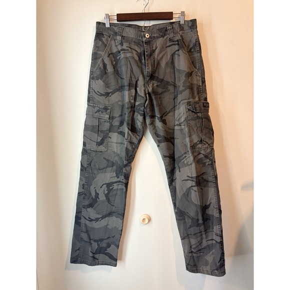 Wrangler Camo Cargo Pants Straight Leg 32x32 Mens Outdoor - Picture 1 of 6